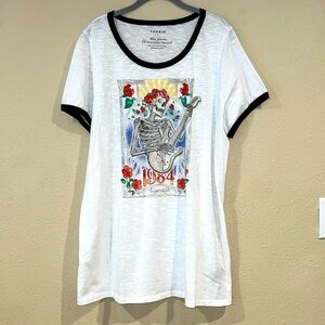 Torrid size 1 Grateful Dead Ringer Burnout tee shirt top 1X Halloween